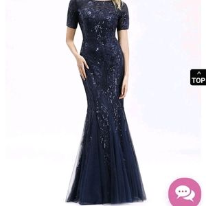 Ever Pretty Sequin Bodice Fishtail Evening Dress